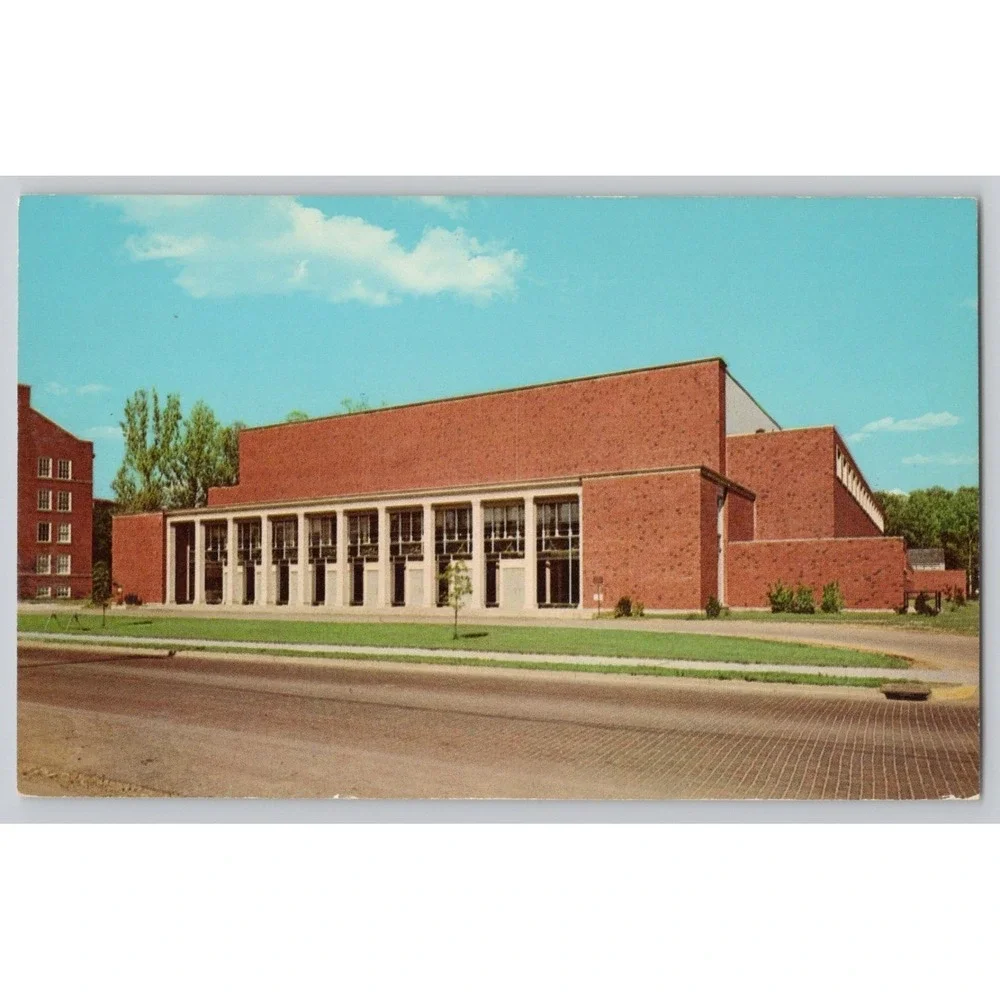 POSTCARD Athens Ohio University Grover Center Physical Education Building c1960s